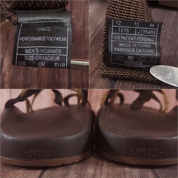Chaco Z/2 Mens Size 12 Classic Geometric Pattern Pattern Brown Tan Sandals Beach - Picture 14 of 14